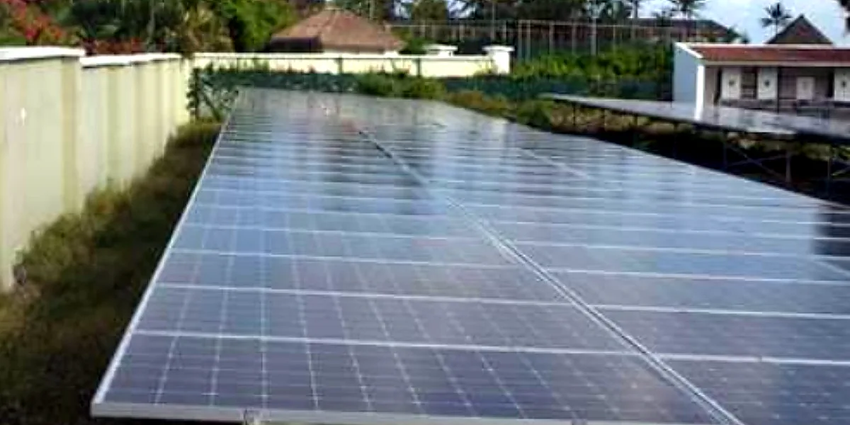 Solar photovoltaic installation serving a hotel in Mombasa